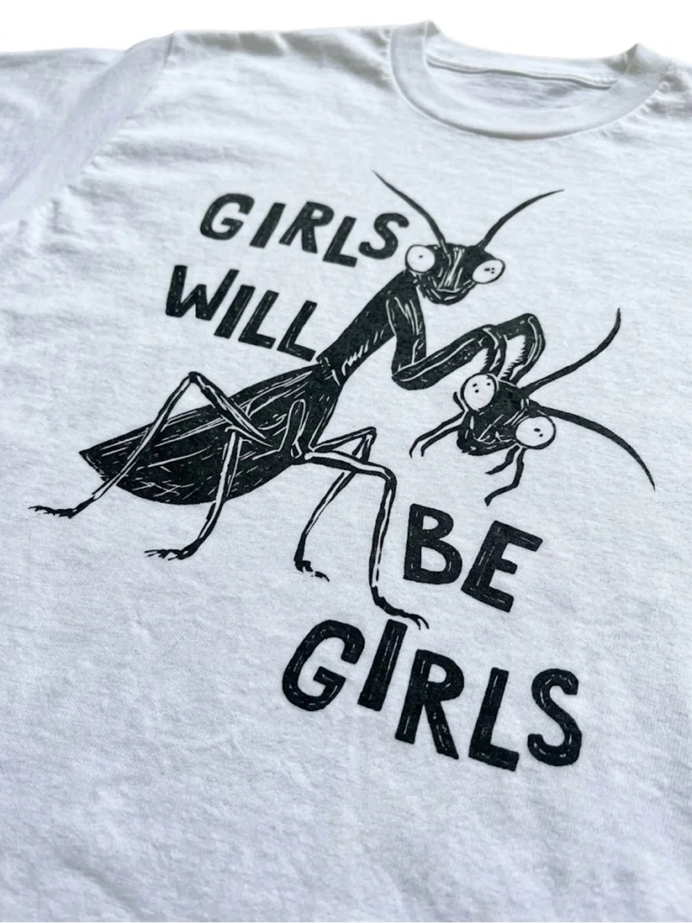 Gildan Girls Will Be Girls White Graphic Tee
